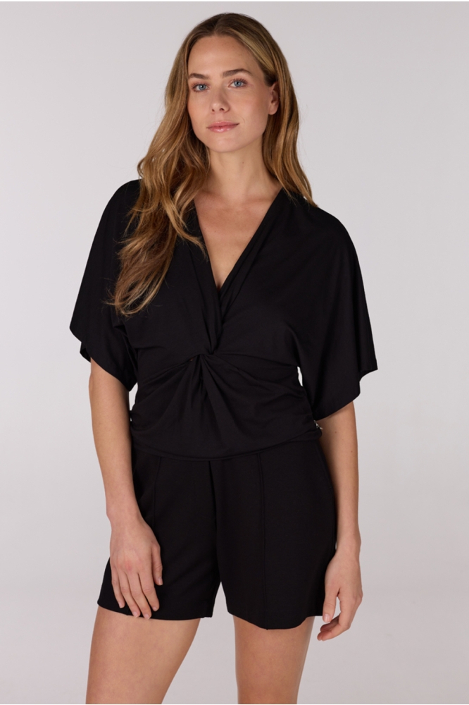 FORINE HS25 SHIRT V 134 SHORT SLEEVE 000999 BLACK